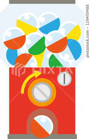 旋轉起來，興奮起來！五彩繽紛的膠囊從扭蛋機裡蹦出來 129450488