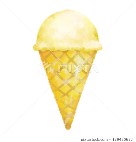 手繪時尚香草冰淇淋 129450653