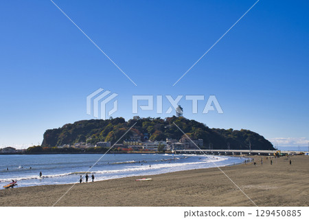 [Fujisawa City] Scenery of Katase Beach 129450885