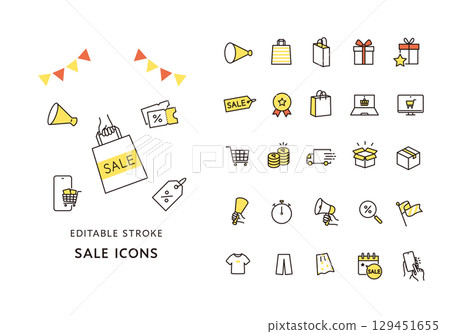 Sale icon set (color) 129451655