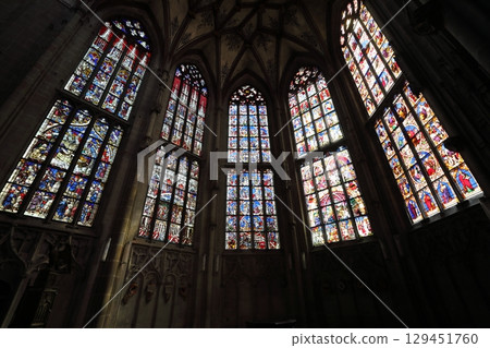 Stained Glass in Bern Cathedral 129451760