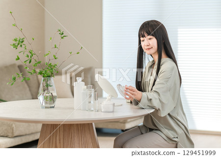 Woman skincare to moisturize skin Woman skincare to moisturize skin 129451999