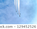 [Osaka] Blue Impulse celebrates Expo 2025. The blue and white aircraft was cool and performed an amazing acrobatic flight. 129452526