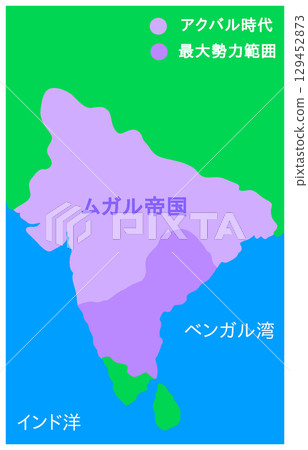 Mughal Empire Map 129452873