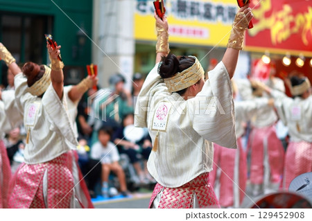 Yosakoi dancing in Obiyamachi 129452908