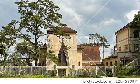 Notre-Dame du Langbiang In Dalat City. This Is One Of Famous Church In Dalat, Vietnam. 129453097