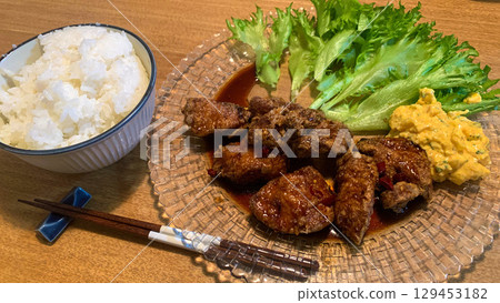 Spicy homemade chicken nanban 129453182