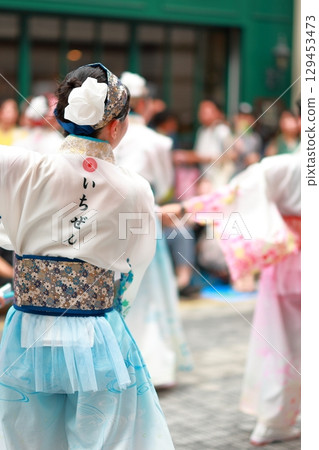Yosakoi dancing in Obiyamachi 129453473