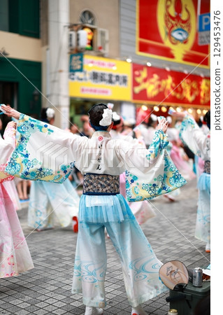 Yosakoi dancing in Obiyamachi 129453476