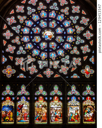 Saint-pol-de-Leon, cathedral Paul Aurelien, brittany, france Saint-pol-de-Leon, cathedral Paul Aurelien, brittany, france 129453547
