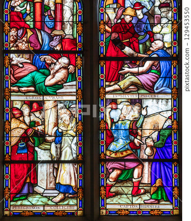 Saint-pol-de-Leon, cathedral Paul Aurelien, brittany, france 129453550