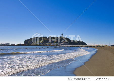 [Fujisawa City] Scenery of Katase Beach 129453570