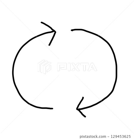 Simple circular arrow Simple circular arrow 129453625
