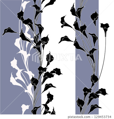 Beautiful floral pattern, perfect for textiles and backgrounds, 129453734