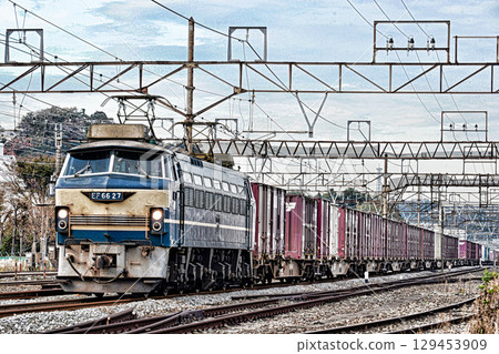 Morning freight train Morning freight train 129453909