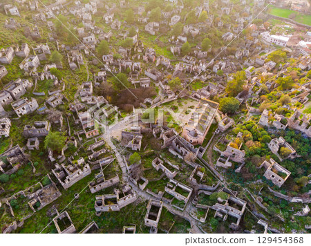 ghost town of Kayakoy in Turkey 129454368