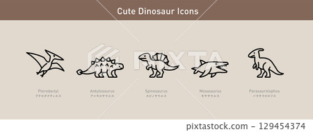 一組有趣的線描畫,包含五款迎賓恐龍:有翼龍、鎧甲龍、棘冠龍、帶子梳龍、萌趣龍。 一組有趣的線描畫,包含五款迎賓恐龍:有翼龍、鎧甲龍、棘冠龍、帶子梳龍、萌趣龍。 129454374