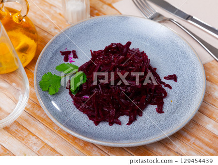 Popular russian salad from beetroot Popular russian salad from beetroot 129454439
