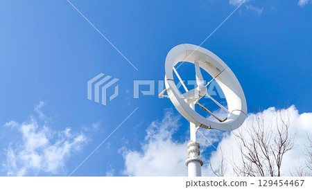 Wind fair with blue sky and wind power Wind fair with blue sky and wind power 129454467