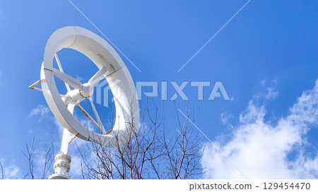 Wind fair with blue sky and wind power Wind fair with blue sky and wind power 129454470