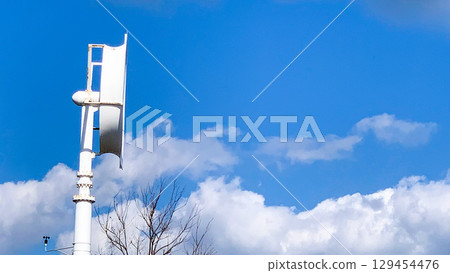 Wind fair with blue sky and wind power 129454476