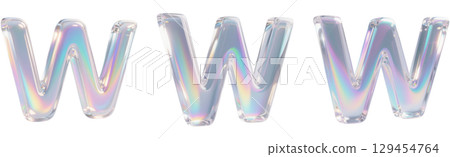 美麗的玻璃字母 129454764