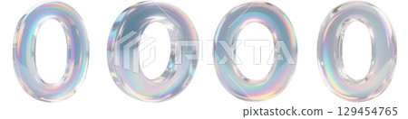 Beautiful glass alphabet 129454765