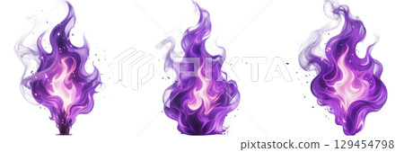 紫色火焰 129454798