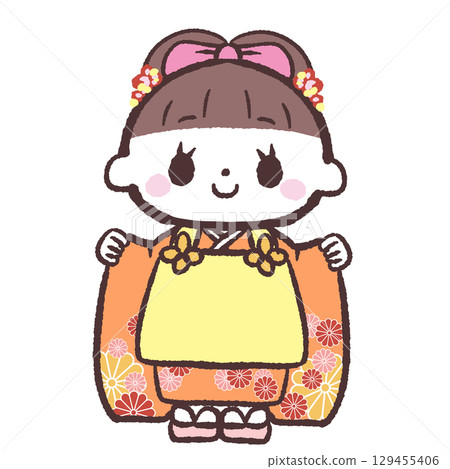 三歲的七、五三的插圖 129455406