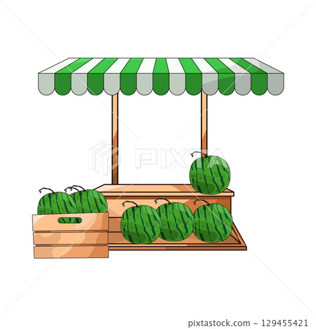 illustration of fruit market 129455421