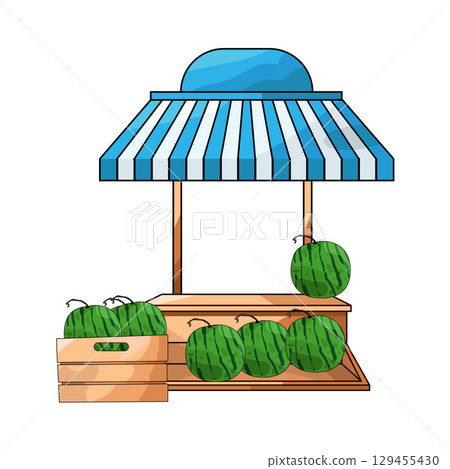 illustration of fruit market 129455430