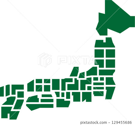 Map of Japan  129455686