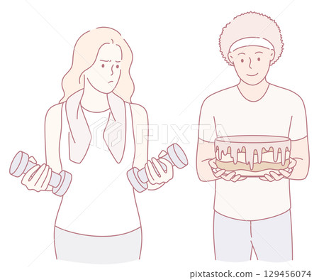 Balancing Fitness and Indulgence Making Smart Choices in a Healthy Lifestyle Journey 129456074