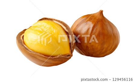 Roasted chestnuts as a traditional autumn and Christmas holiday snack Roasted chestnuts as a traditional autumn and Christmas holiday snack 129456116