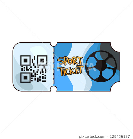 illustration of soccer ticket 129456127