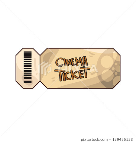 illustration of cinema ticket illustration of cinema ticket 129456138