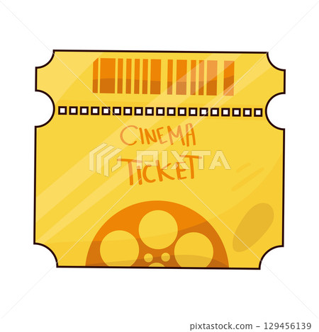 illustration of cinema ticket illustration of cinema ticket 129456139
