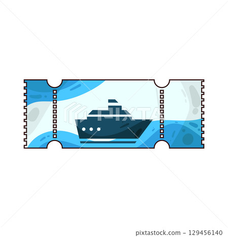 illustration of cruise ship ticket 129456140