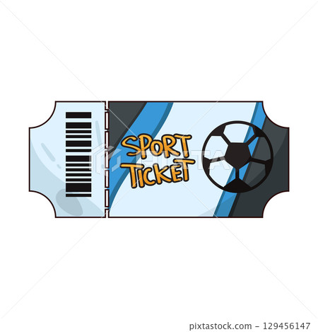 illustration of soccer ticket 129456147