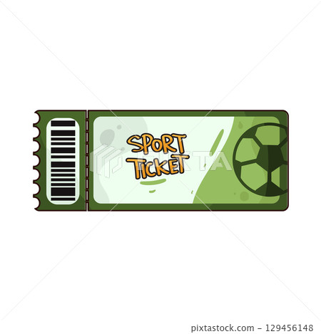 illustration of soccer ticket 129456148