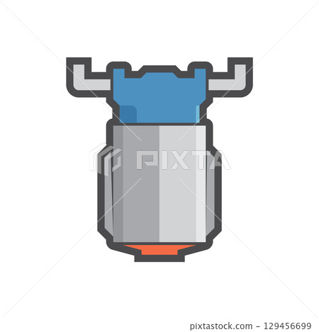 Plumbing equipment tool device vector icon. 129456699