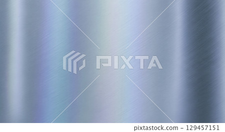 Shiny metal texture with vertical brushed pattern and holographic reflection, abstract technology background with stainless steel surface for modern industrial design wallpaper Shiny metal texture with vertical brushed pattern and holographic reflection, abstract technology background with stainless steel surface for modern industrial design wallpaper 129457151