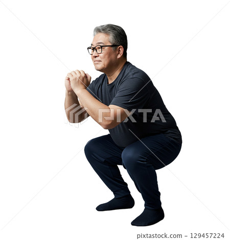 訓練肌肉的男人 129457224