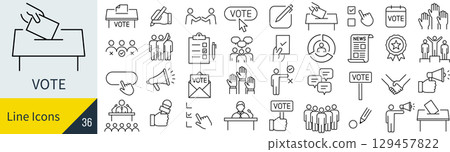 Voting icon set 129457822