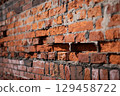 Retro brick wall 129458722