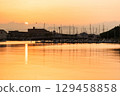 Hakodate Marina at dusk 129458858