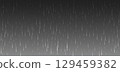 Rainfall texture. Vector illustration of vertical white rain streak isolated on transparent backdrop 129459382