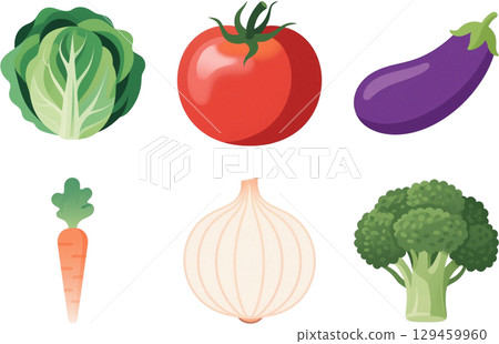 各種蔬菜插圖 129459960