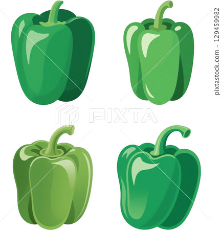 甜椒的矢量圖解 129459982