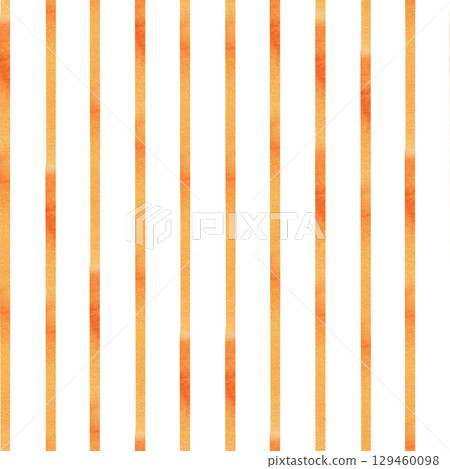 Seamless pattern with gradient orange stripes. Watercolor illustration of repeating stripes hand drawn for printing on packaging, fabric, background design. Seamless pattern with gradient orange stripes. Watercolor illustration of repeating stripes hand drawn for printing on packaging, fabric, background design. 129460098